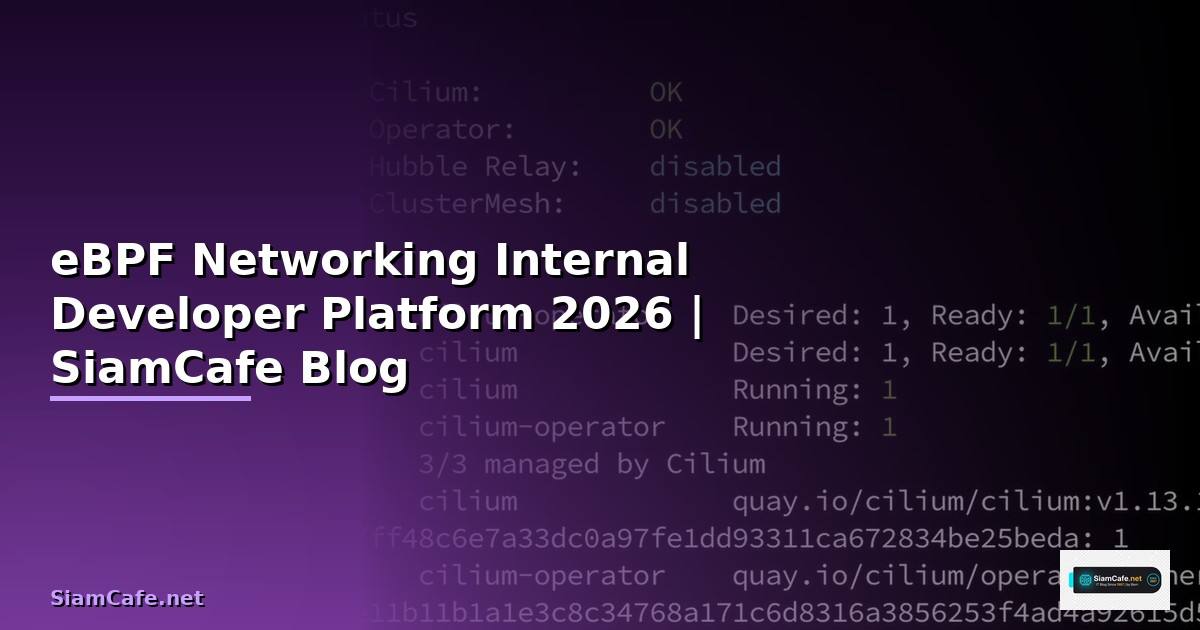 eBPF Networking Internal Developer Platform