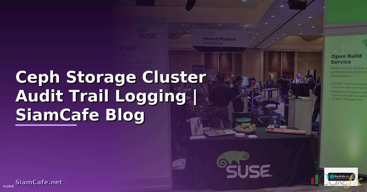 Ceph Storage Cluster Audit Trail Logging