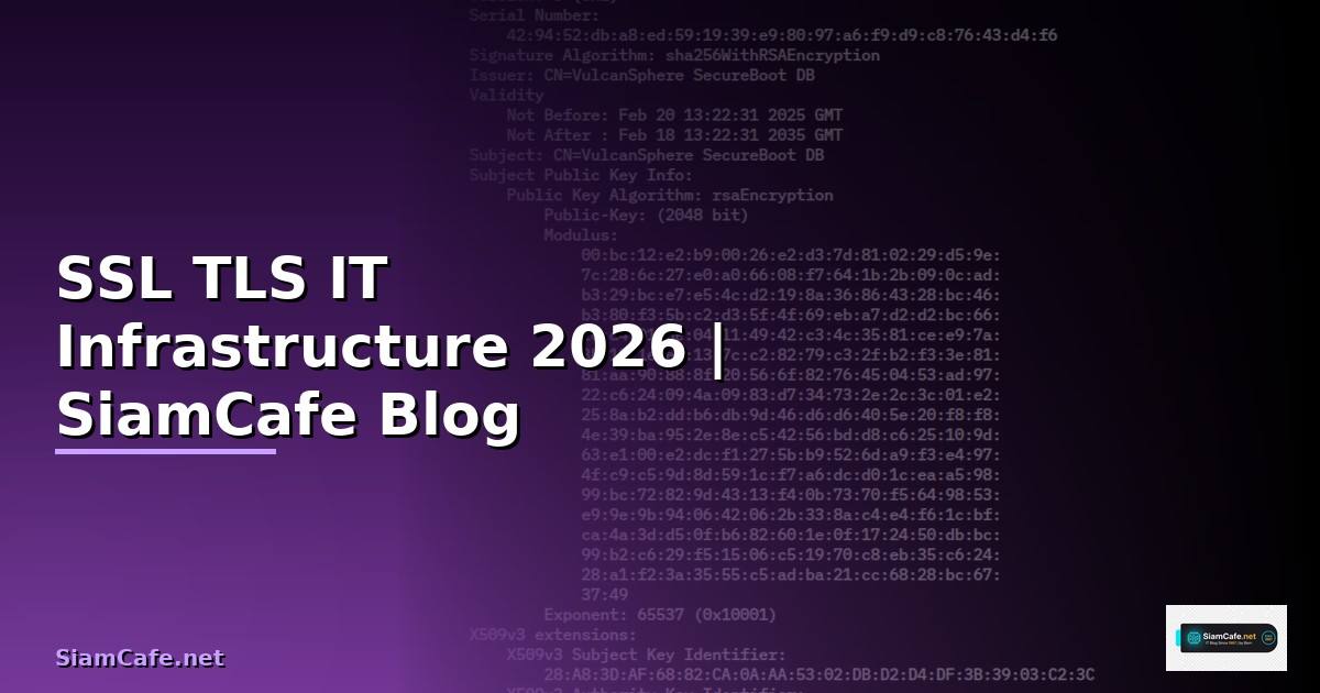 SSL TLS คืออะไร — คู่มือ IT Infrastructure 2026