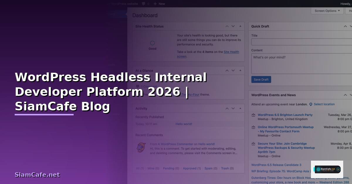 WordPress Headless Internal Developer Platform