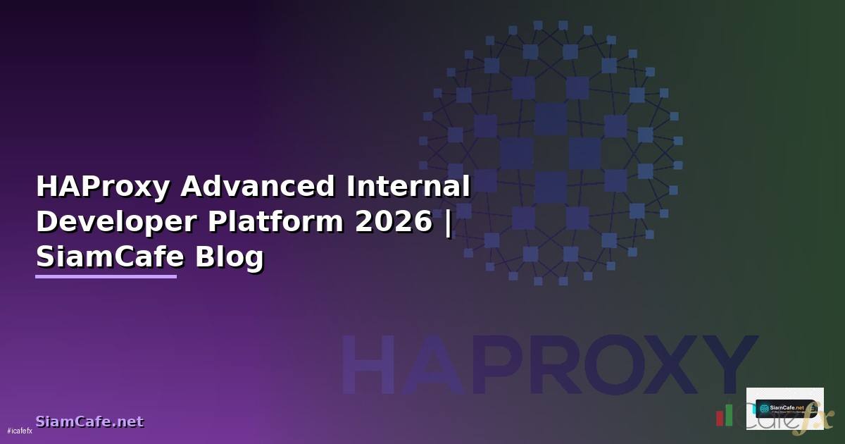 HAProxy Advanced Internal Developer Platform — คู่มือฉบับสมบูรณ์ 2026