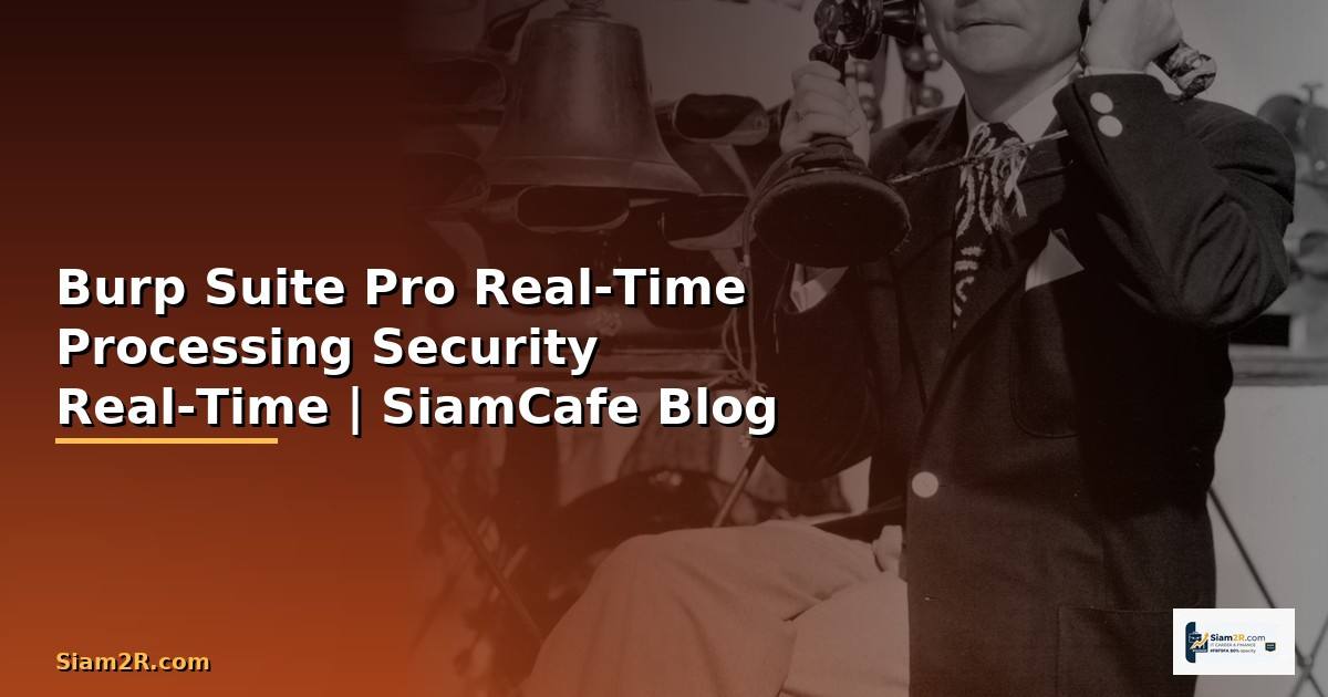 Burp Suite Pro Real-Time Processing วิเคราะห์ Security แบบ Real-Time