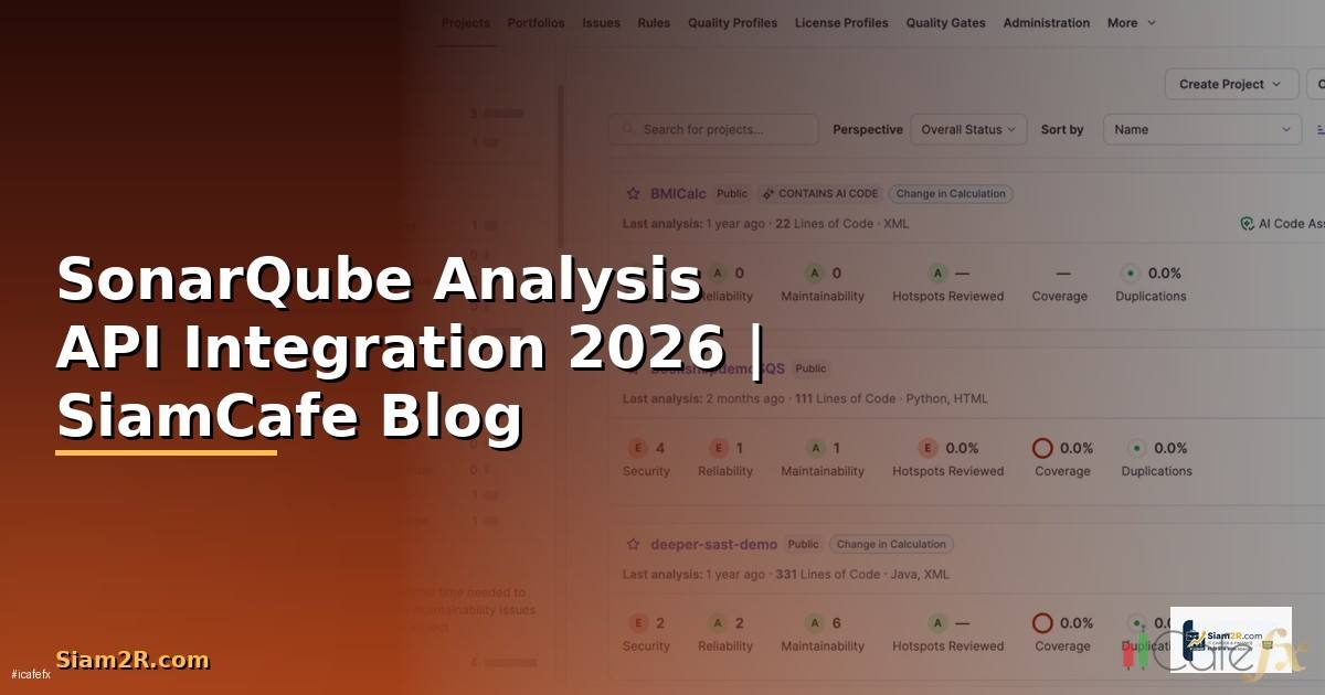 SonarQube Analysis API Integration เชื่อมต่อระบบ
