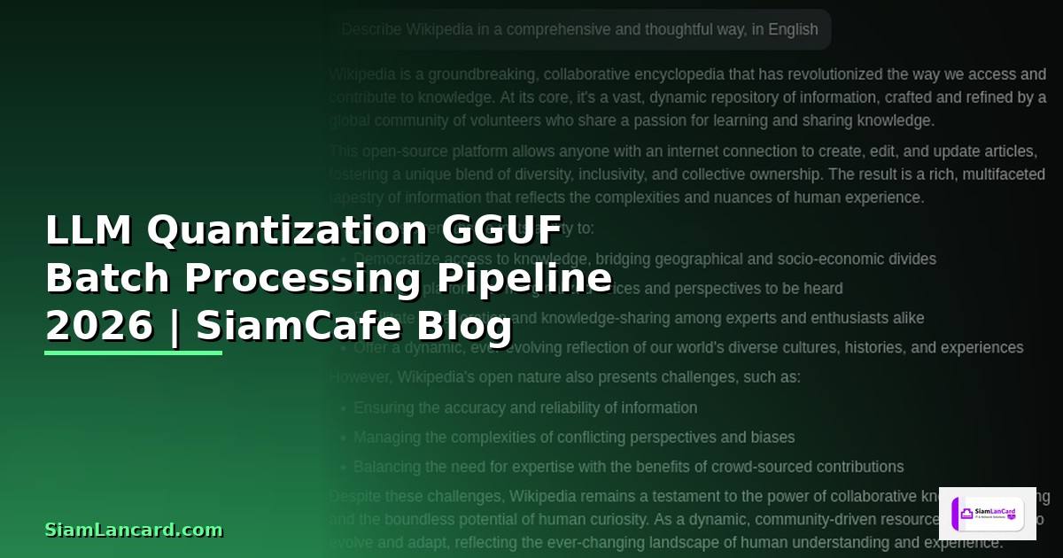 LLM Quantization GGUF Batch Processing Pipeline