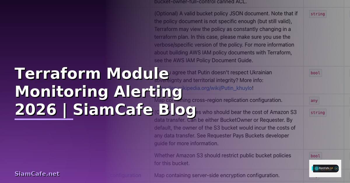 Terraform Module Monitoring และ Alerting