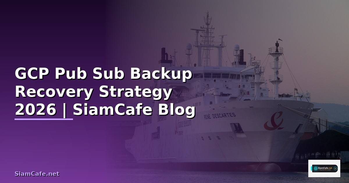 GCP Pub Sub Backup Recovery Strategy