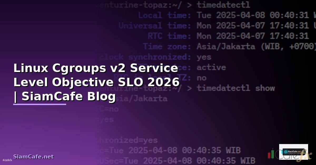 Linux Cgroups v2 Service Level Objective SLO — คู่มือฉบับสมบูรณ์ 2026