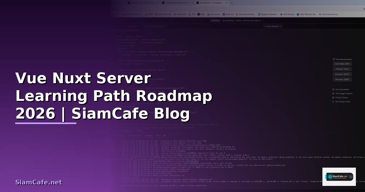 Vue Nuxt Server Learning Path Roadmap
