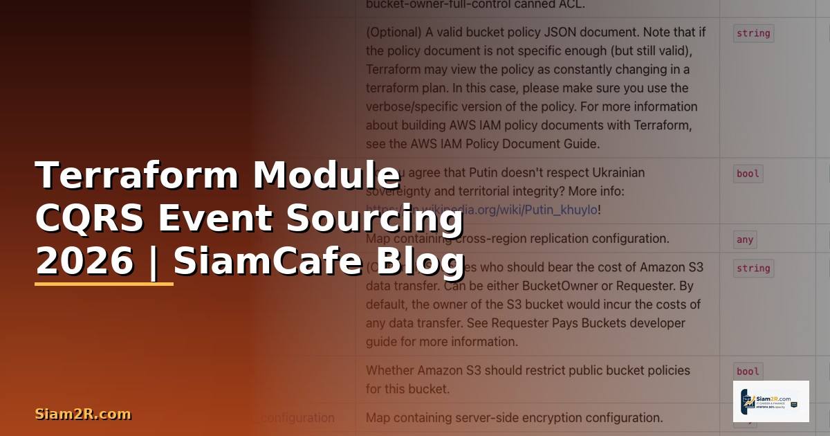 Terraform Module CQRS Event Sourcing