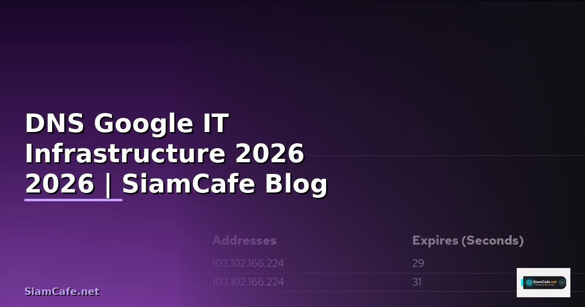 DNS Google คืออะไร — คู่มือ IT Infrastructure