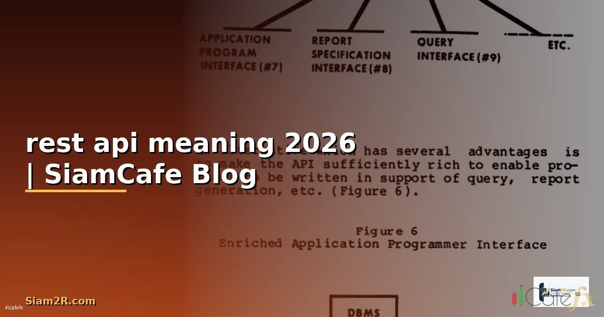 rest api meaning — ข้อมูลครบถ้วน 2026