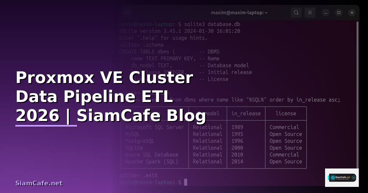 Proxmox VE Cluster Data Pipeline ETL