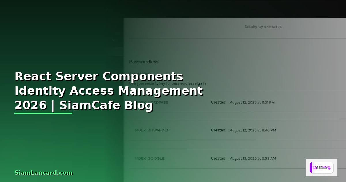 React Server Components Identity Access
