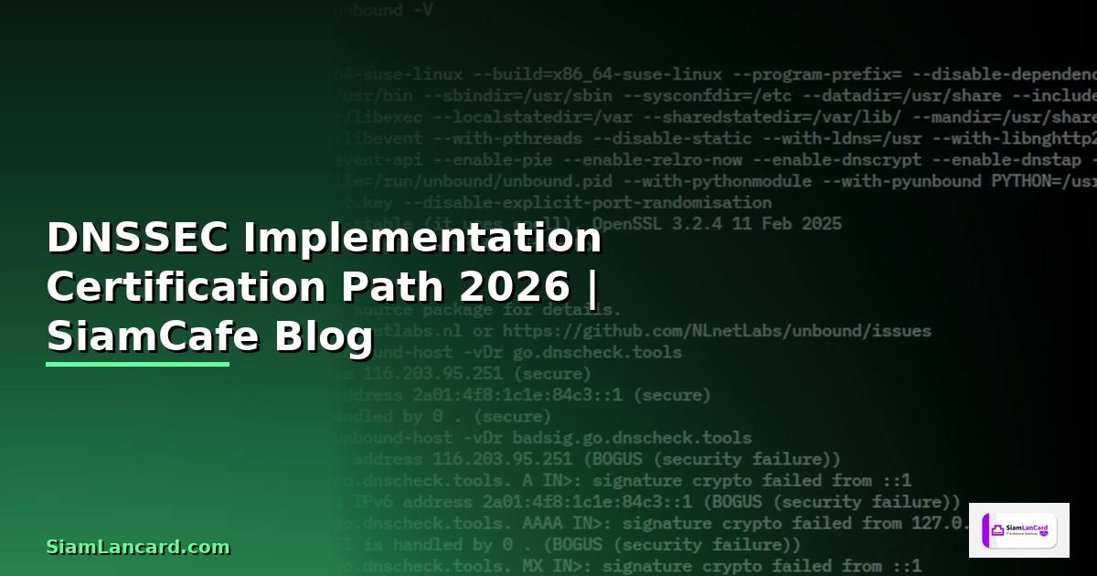 DNSSEC Implementation Certification Path