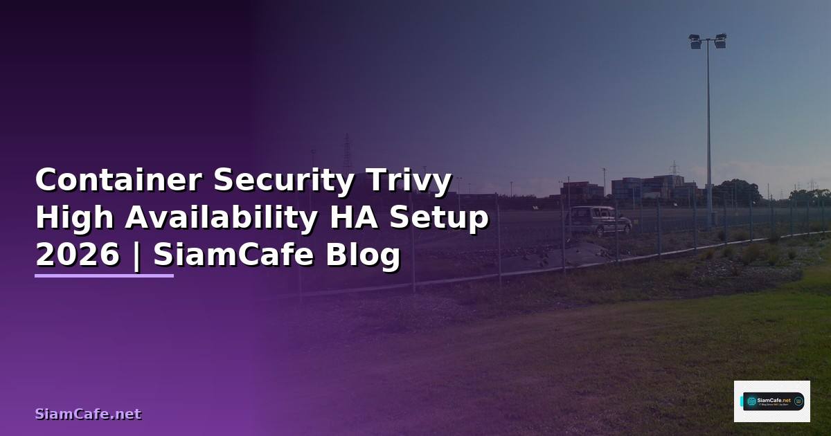 Container Security Trivy High Availability HA