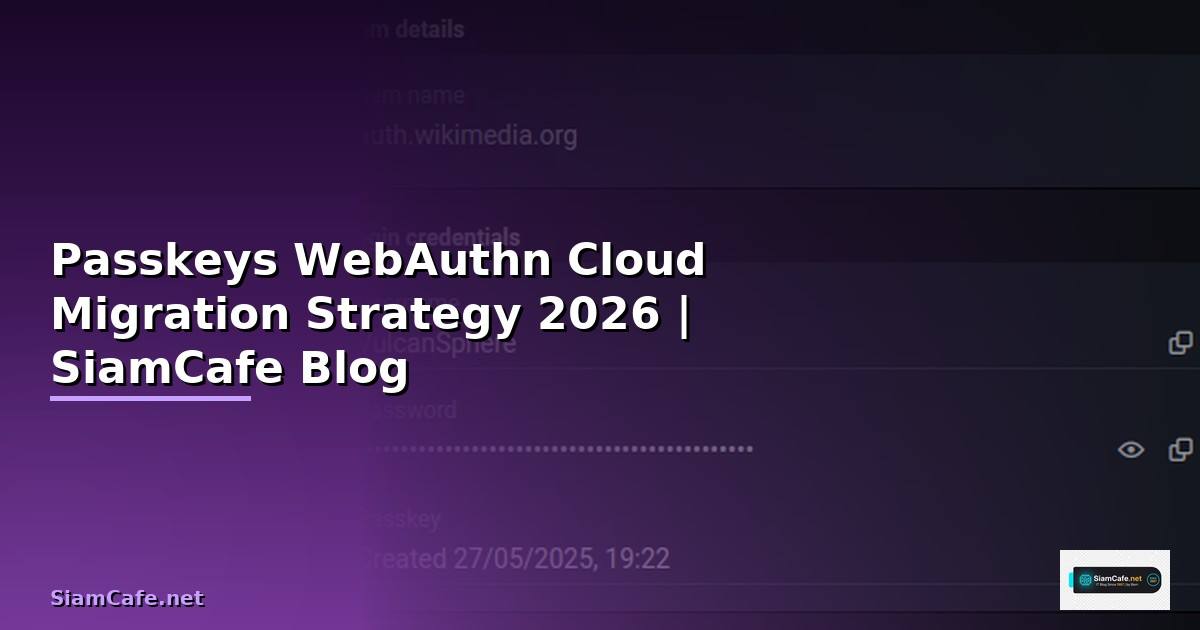 Passkeys WebAuthn Cloud Migration Strategy