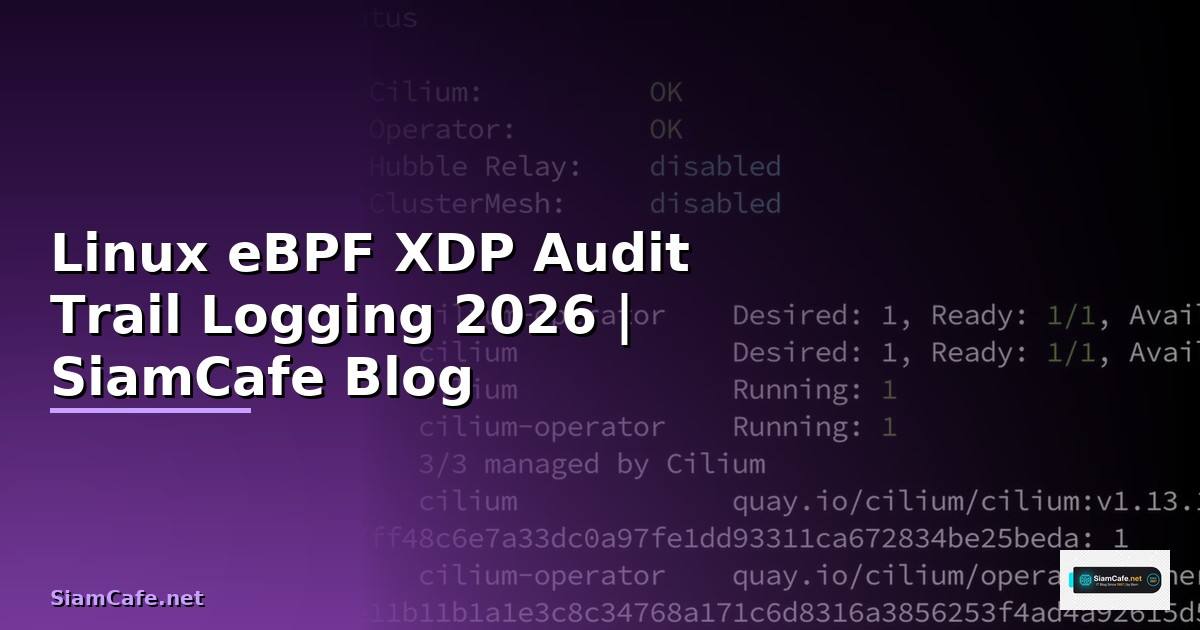Linux eBPF XDP Audit Trail Logging