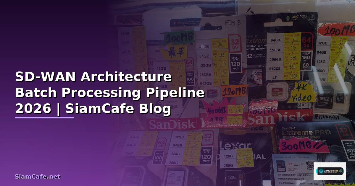 SD-WAN Architecture Batch Processing Pipeline — คู่มือฉบับสมบูรณ์ 2026