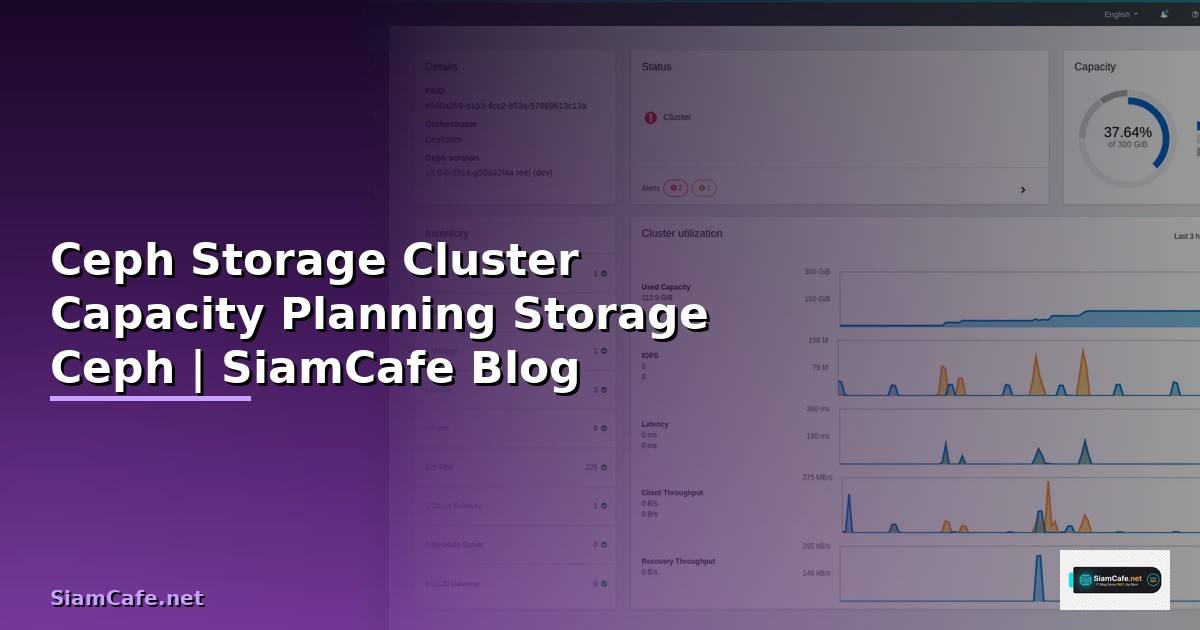 Ceph Storage Cluster Capacity Planning — วางแผน Storage ด้วย Ceph