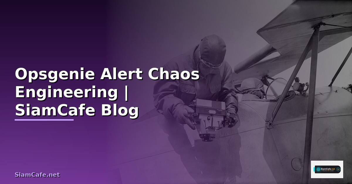 Opsgenie Alert Chaos Engineering