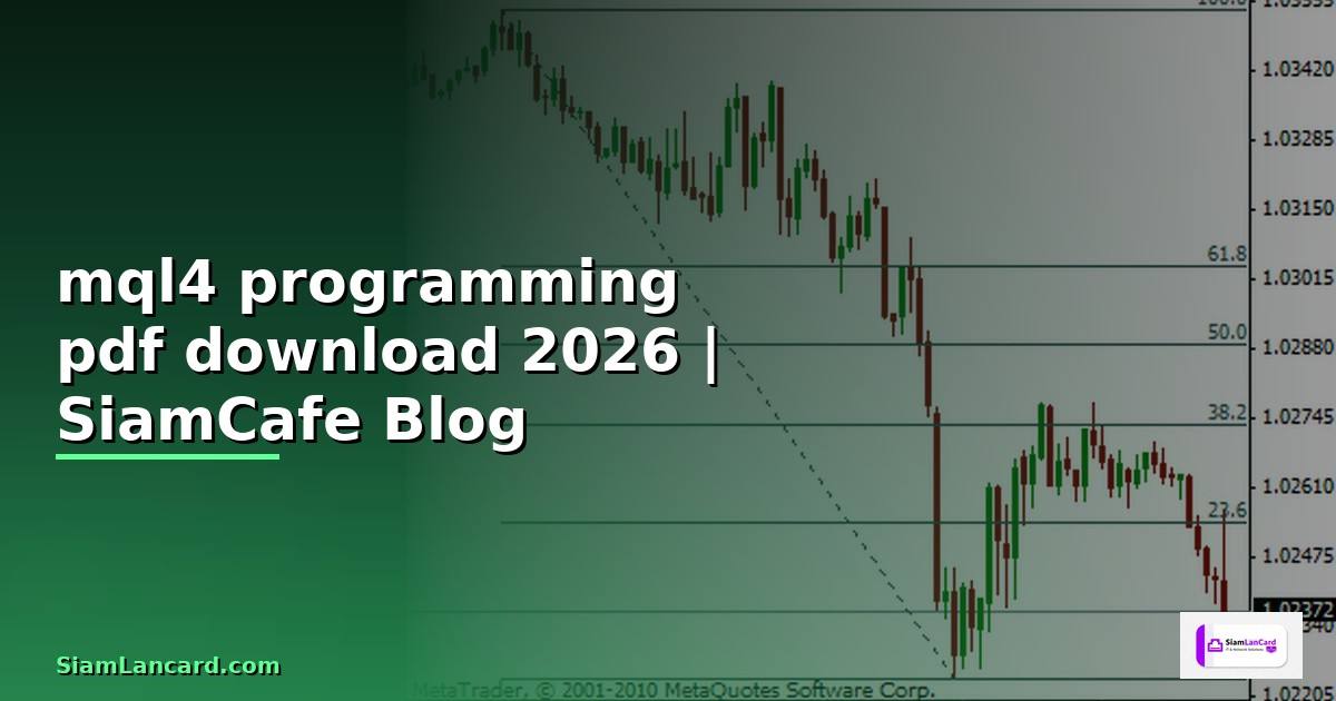 mql4 programming pdf download