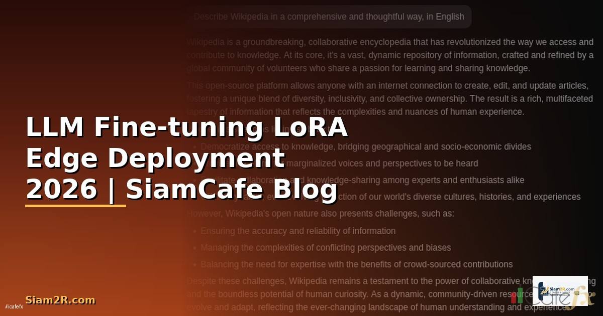 LLM Fine-tuning LoRA Edge Deployment