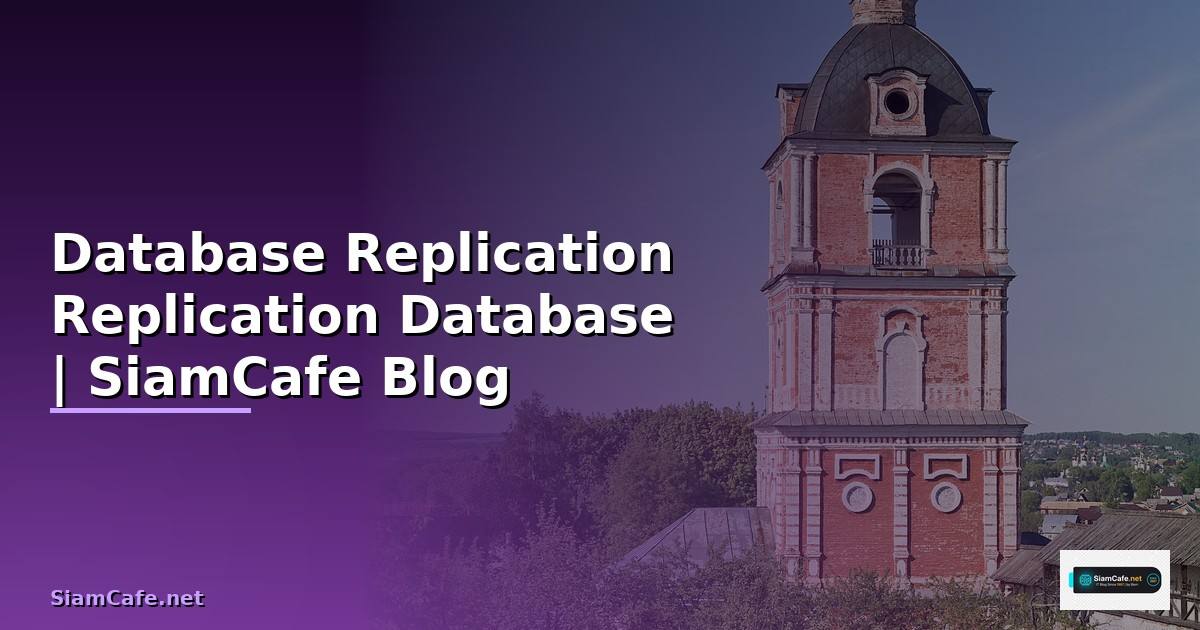 Database Replication คือ — คู่มือ Replication