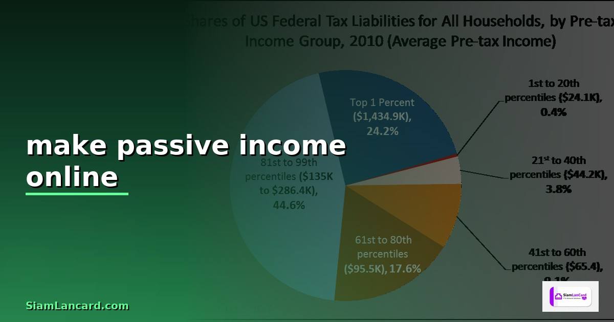 make passive income online —