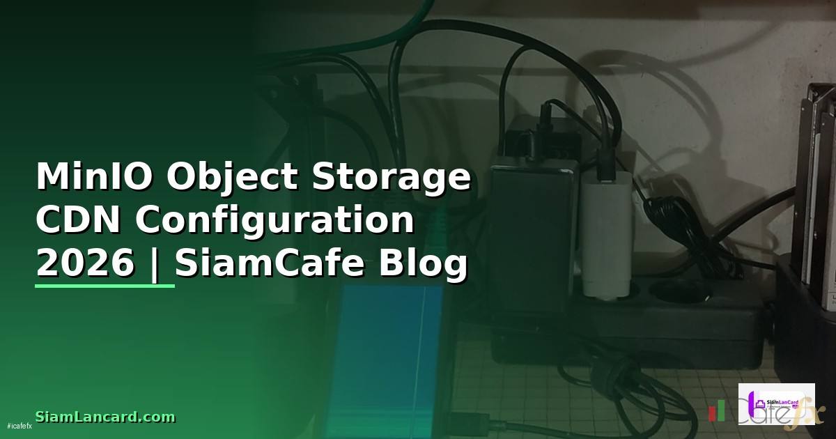 MinIO Object Storage CDN Configuration — คู่มือฉบับสมบูรณ์ 2026