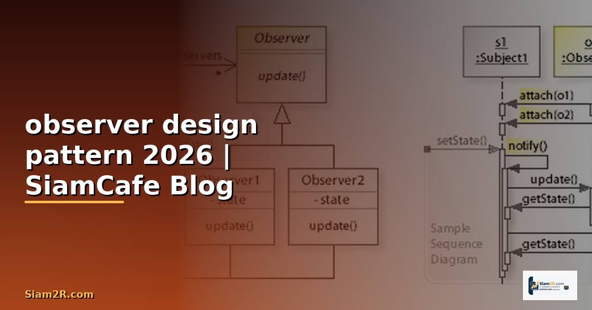 observer design pattern — คู่มือฉบับสมบูรณ์ 2026