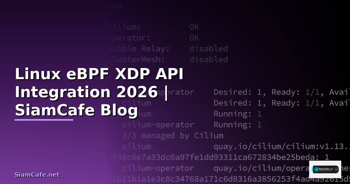 Linux eBPF XDP API Integration เชื่อมต่อระบบ