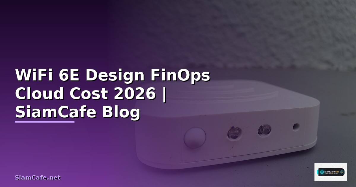 WiFi 6E Design FinOps Cloud Cost