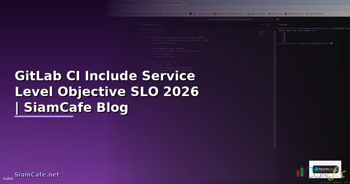 GitLab CI Include Service Level Objective SLO