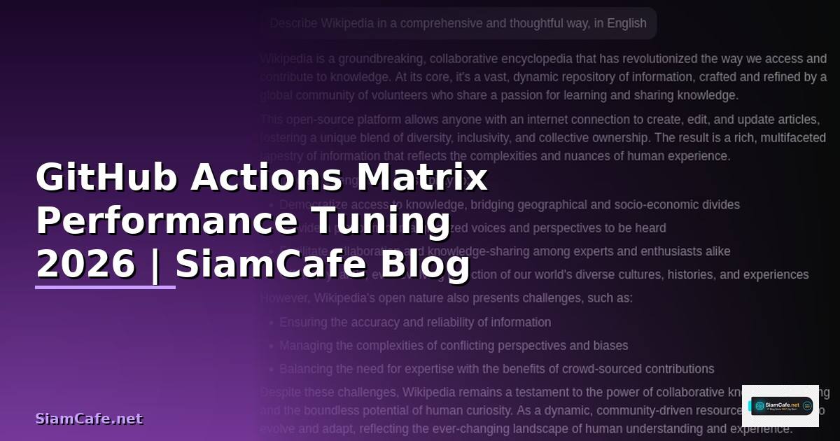 GitHub Actions Matrix Performance Tuning