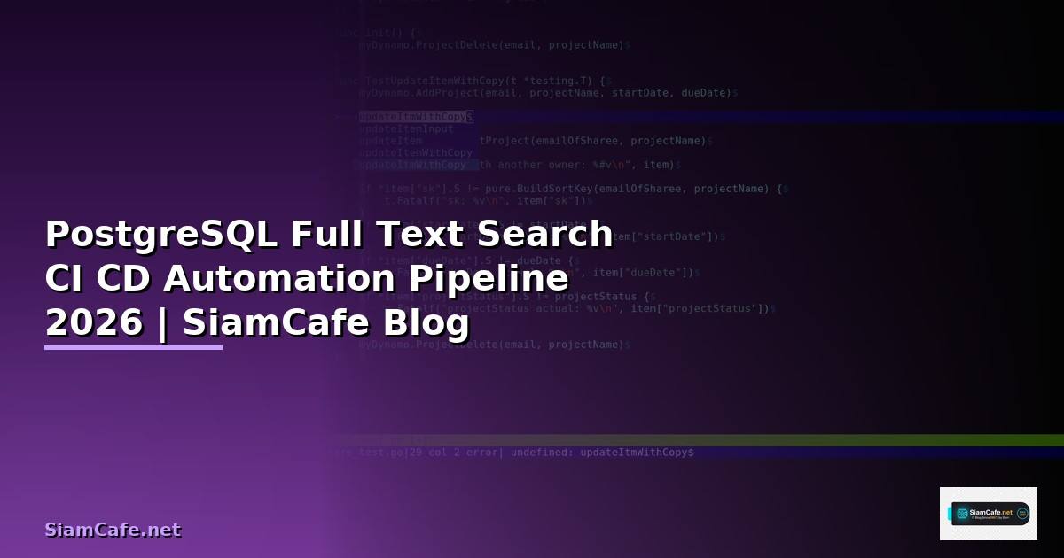 PostgreSQL Full Text Search CI CD Automation