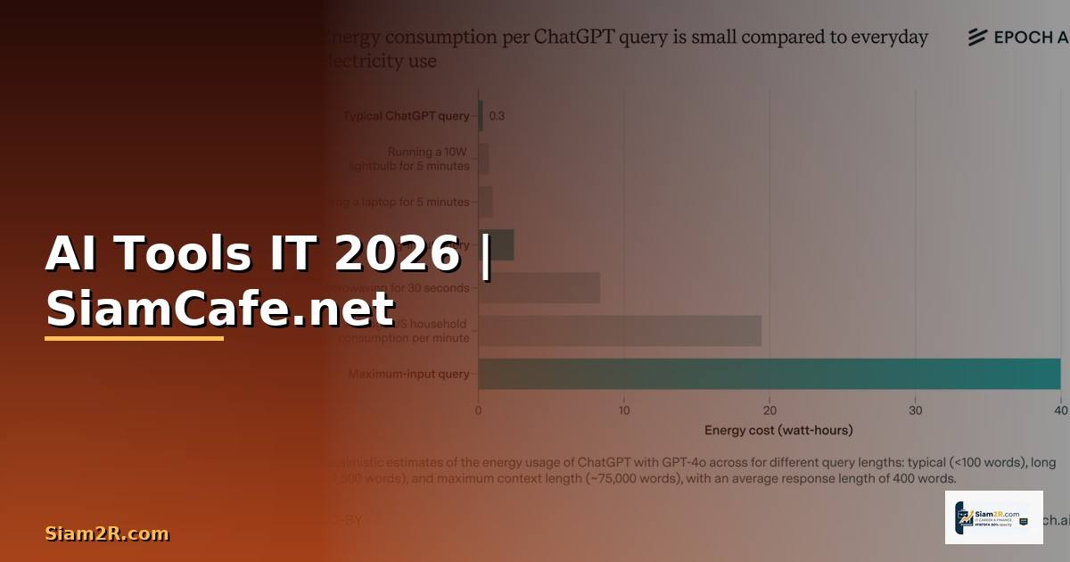 AI Tools สำหรับคน IT 2026 เครื่องมือที่ต้องรู้