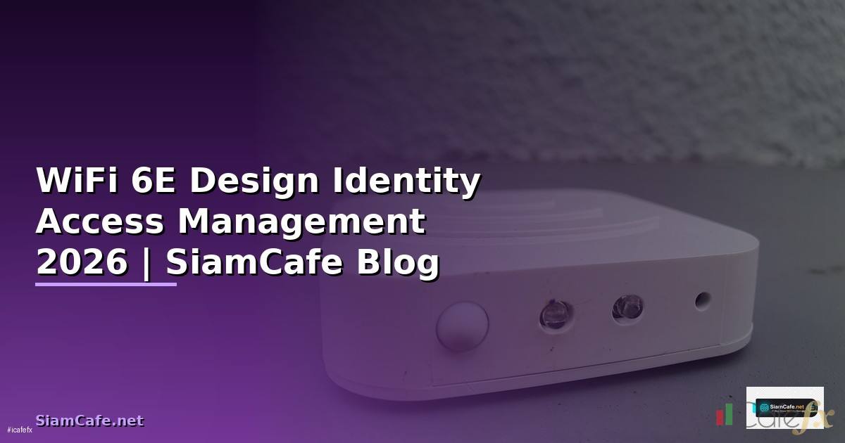 WiFi 6E Design Identity Access Management — คู่มือฉบับสมบูรณ์ 2026