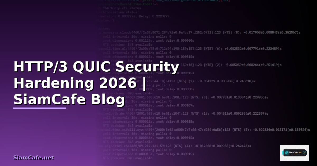 HTTP/3 QUIC Security Hardening ป้องกันแฮก — ทุกสิ่งที่ต้องรู้ในปี 2026
