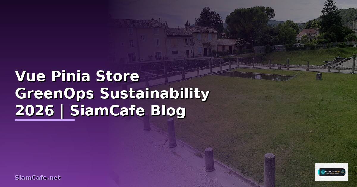 Vue Pinia Store GreenOps Sustainability — คู่มือฉบับสมบูรณ์ 2026