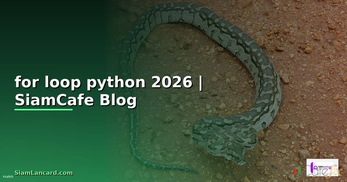 for loop python คือ