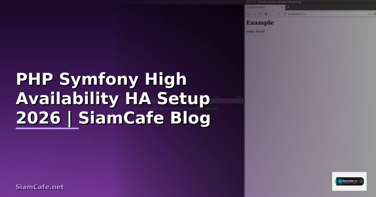 PHP Symfony High Availability HA Setup — คู่มือฉบับสมบูรณ์ 2026
