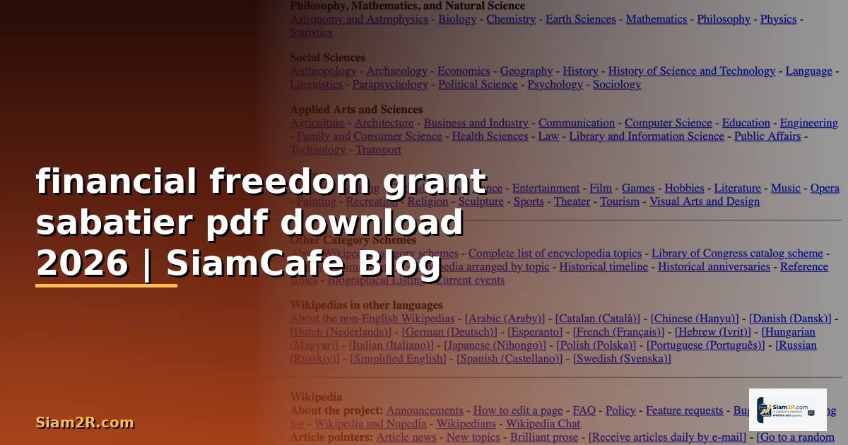 financial freedom grant sabatier pdf download