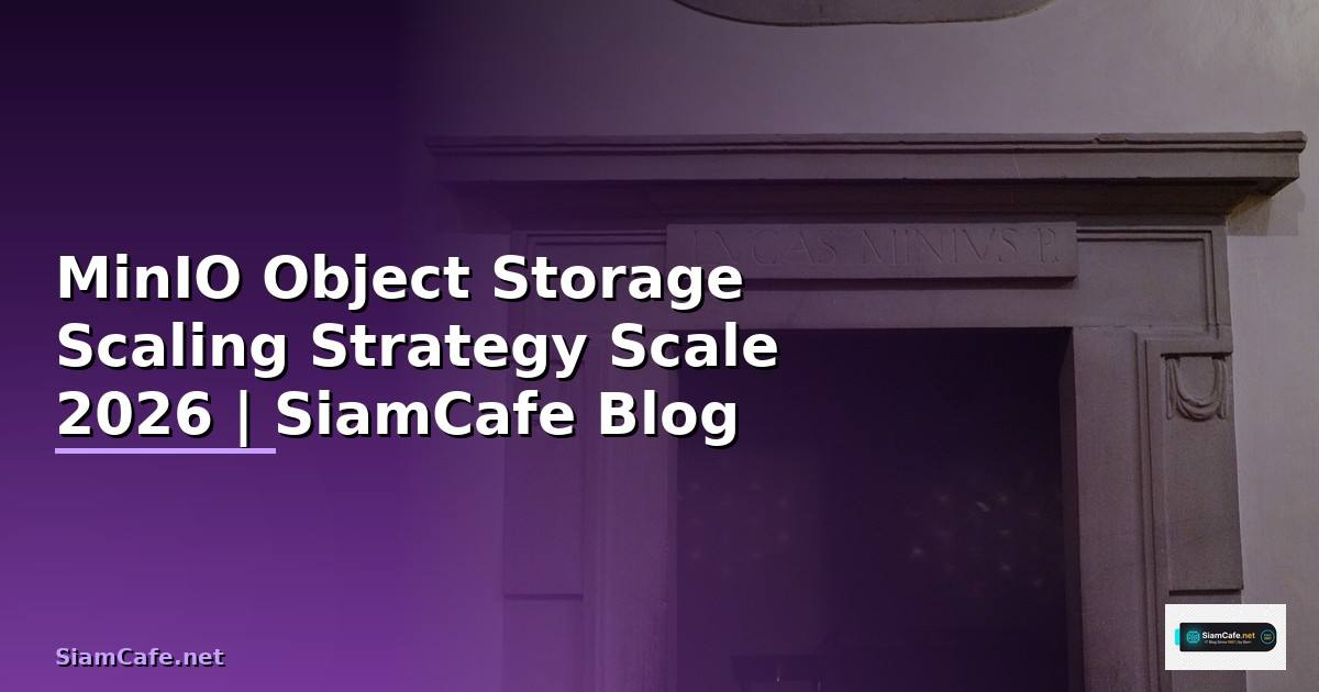 MinIO Object Storage Scaling Strategy วิธี Scale