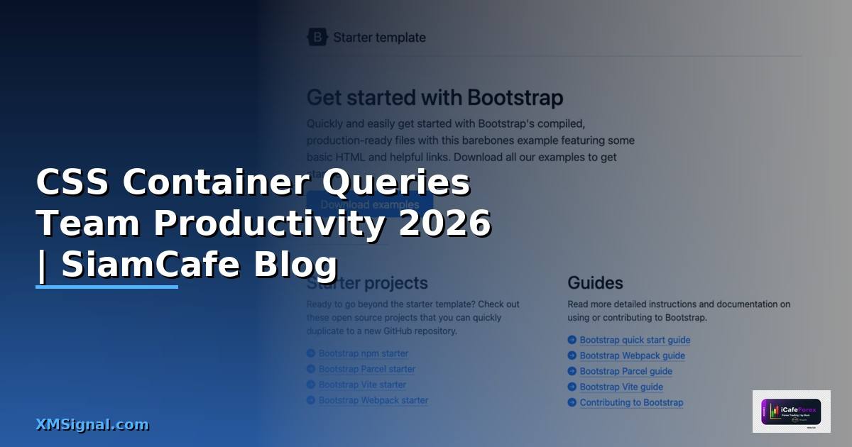 CSS Container Queries Team Productivity — คู่มือฉบับสมบูรณ์ 2026