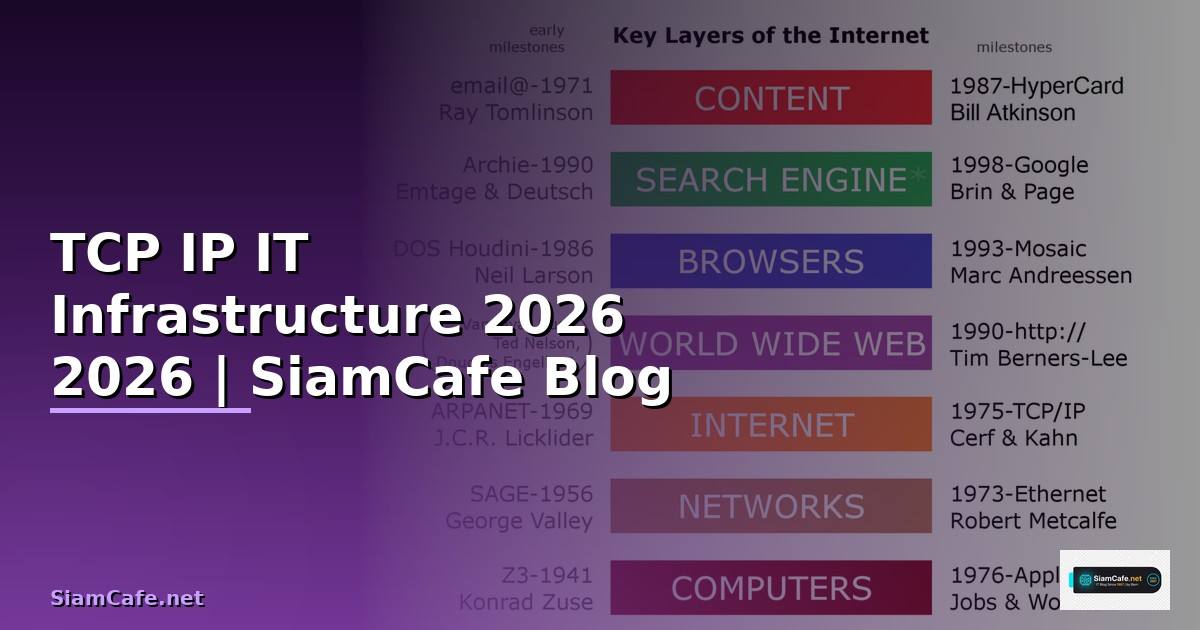 TCP IP คืออะไร — คู่มือ IT Infrastructure 2026
