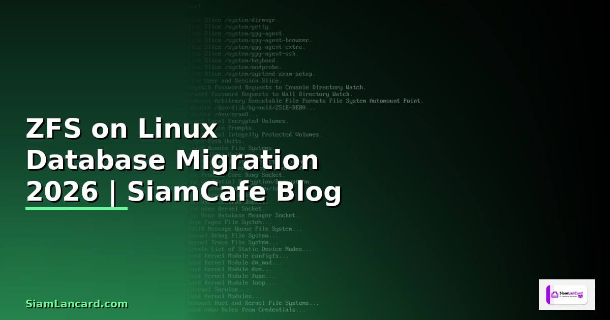 ZFS on Linux Database Migration