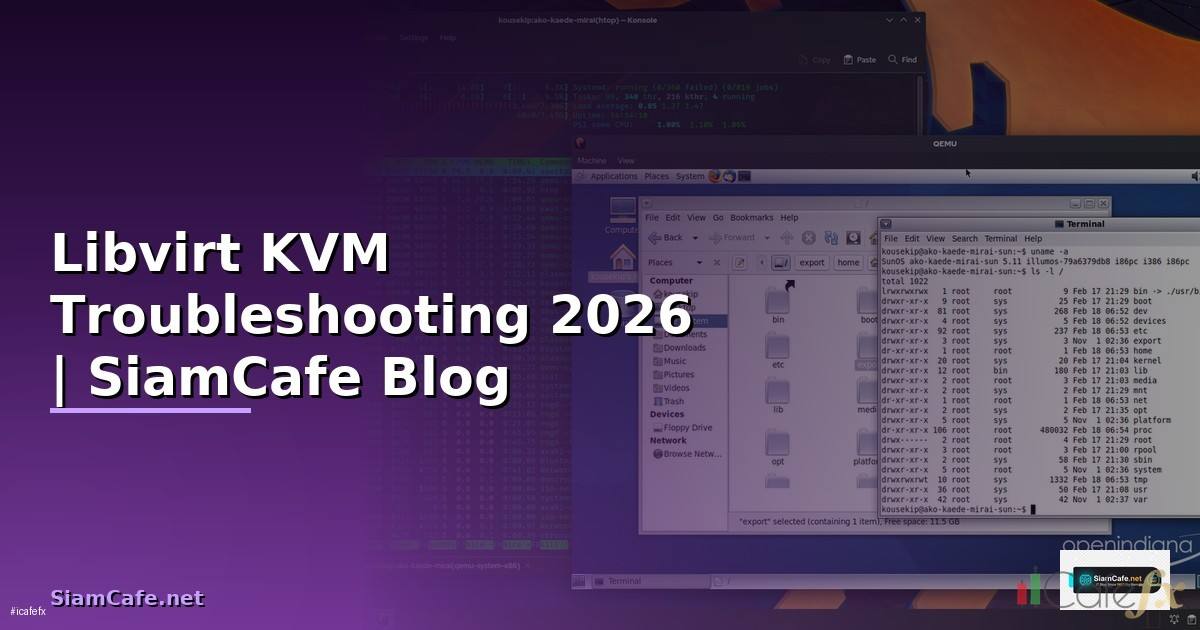 Libvirt KVM Troubleshooting แก้ปัญหา