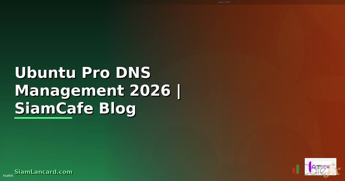 Ubuntu Pro DNS Management — คู่มือฉบับสมบูรณ์ 2026