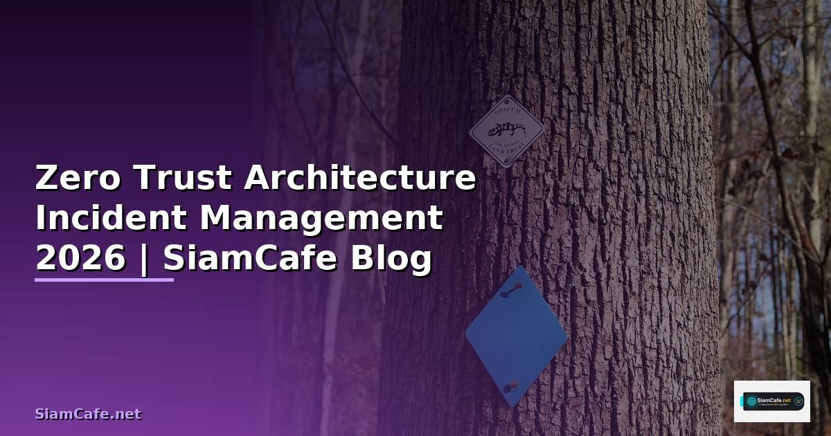Zero Trust Architecture Incident Management