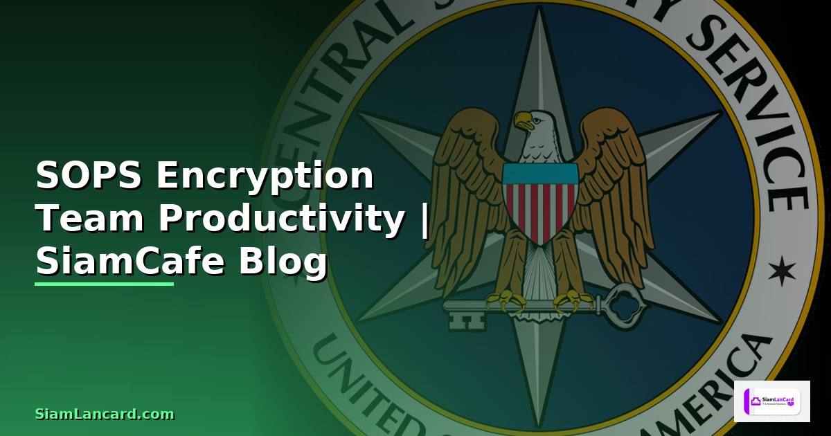 SOPS Encryption Team Productivity